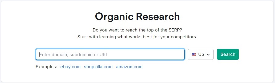 Competitor Research in SEMrush